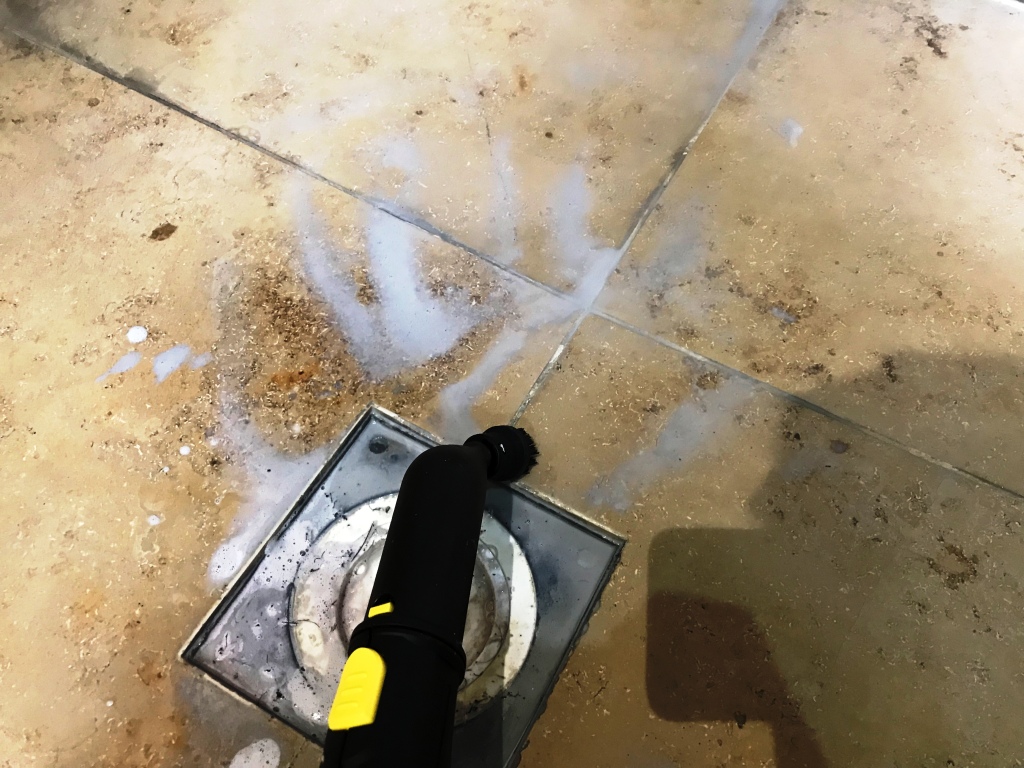 Limestone Shower During Steam Cleaning Sonning Eye