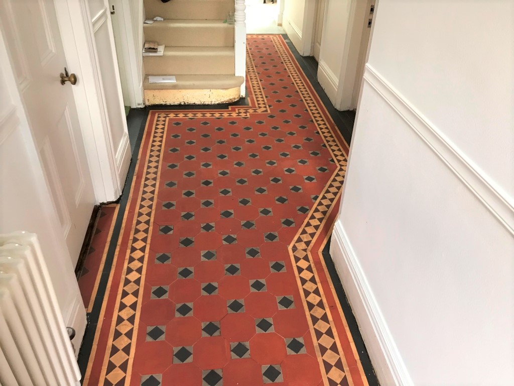 Bitumen Covered Victorian Floor After Cleaning Caversham Reading