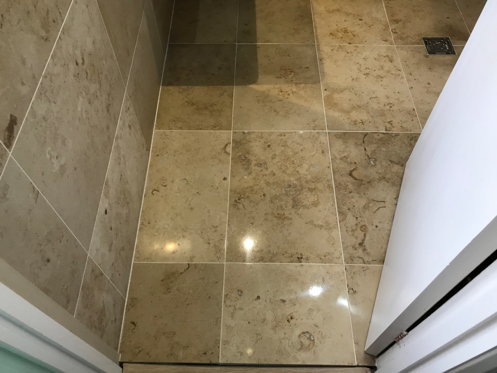 Limestone Shower After Renovation Sonning Eye