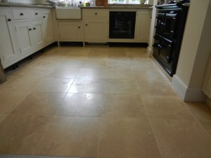 Travertine Floor Before Repolishing