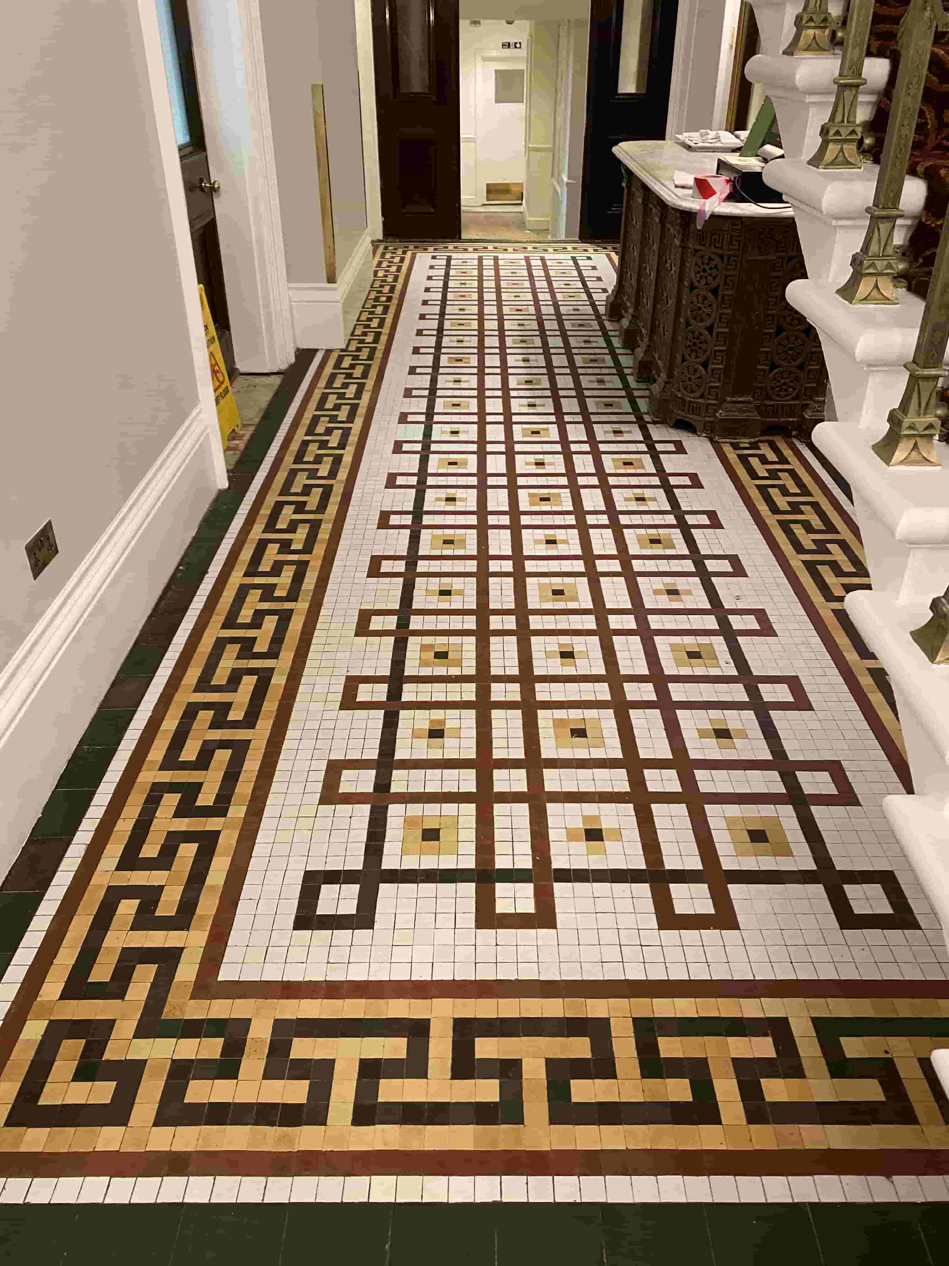 Hotel Tesserae Stone Mosaic Tiled Floor After Renovation Taplow