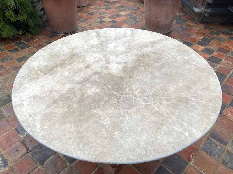 Travertine Tabletop After Renovation Newbury